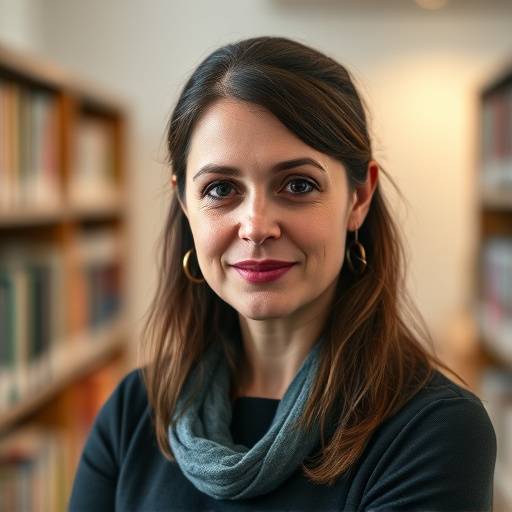 Portrait de Caroline Lefèvre, professeur de biologie à l'Académie Étoile.