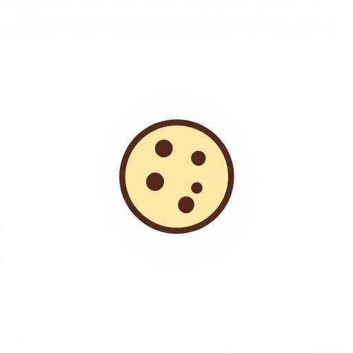 Un icono que representa una cookie, un archivo pequeño de datos.